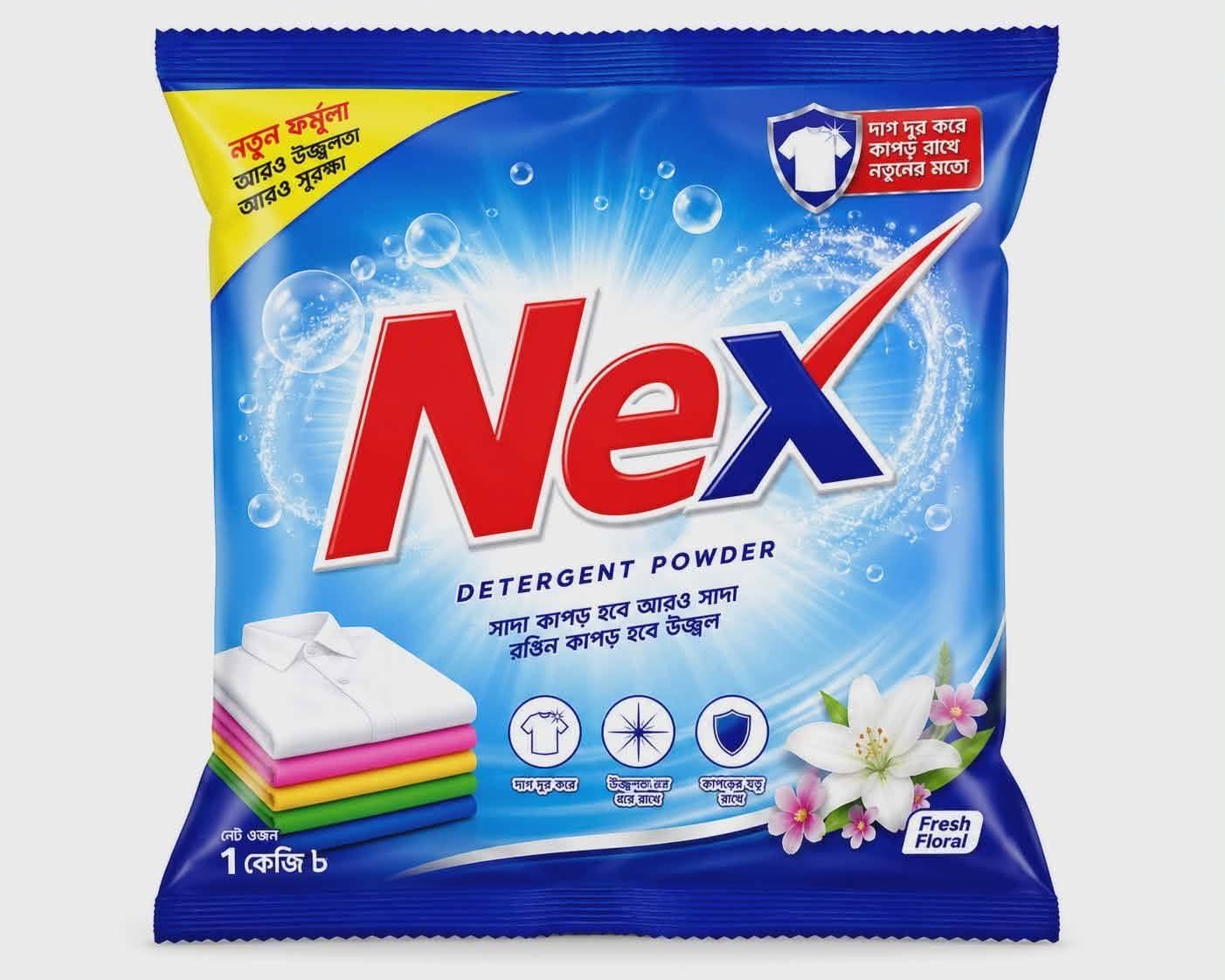 Nex synthetic detergent powder